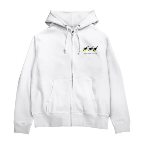 ドット絵、ヘラクレスオオカブト Zip Hoodie