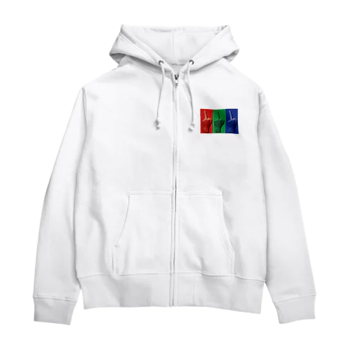 RGB finger Zip Hoodie