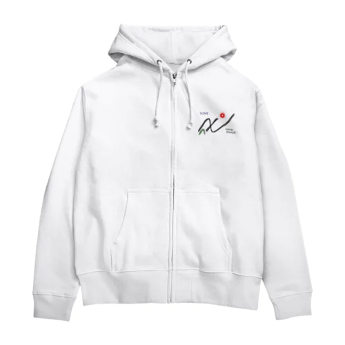 ILOVEラーメンvery much Zip Hoodie