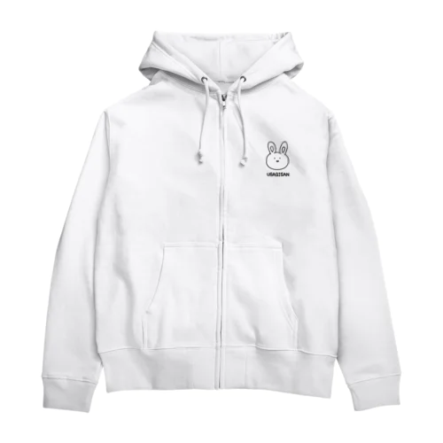 半笑いなうさぎさん Zip Hoodie