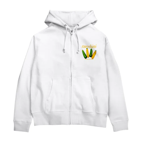 採れたてズッキーニ Zip Hoodie