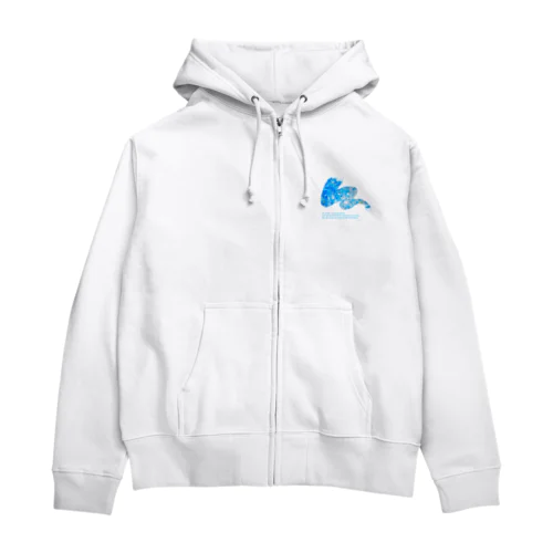 爽やか ペイントデザイン　Clear ノーマスク Zip Hoodie