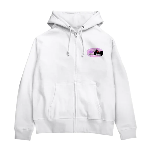 ベストフレンド ネコ丸とネズミ（ピンク） Zip Hoodie