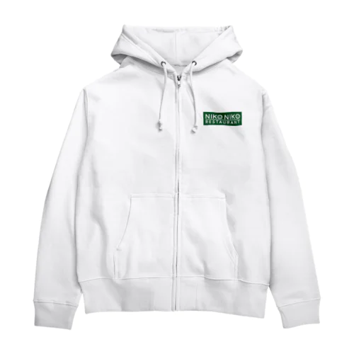 nikonikoロゴグリーン Zip Hoodie