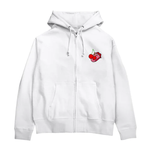 Cherry kiss Zip Hoodie