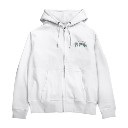 Life is an RPG （淡い色用） Zip Hoodie
