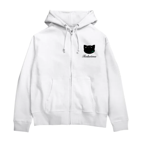 夜月カエデ使い魔ねこパーカー Zip Hoodie