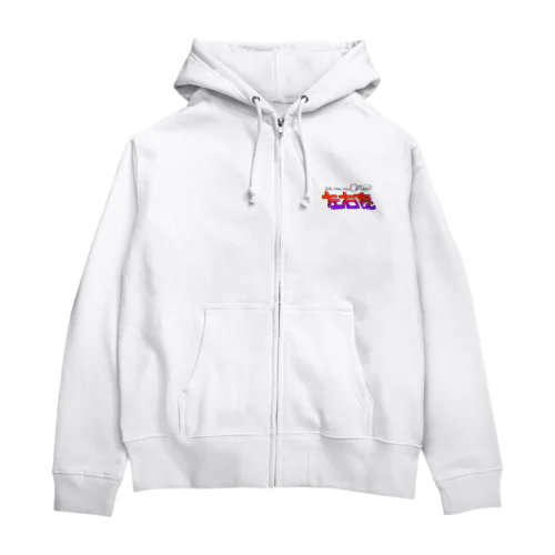 左右盲ちゃん Zip Hoodie