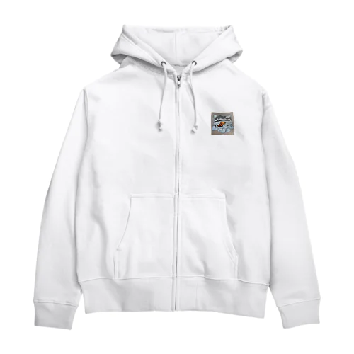 洗濯のくま Zip Hoodie