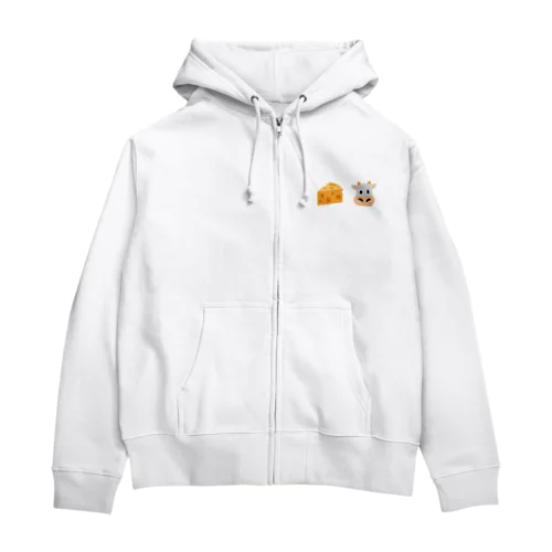 チー牛 ロゴ大 Zip Hoodie