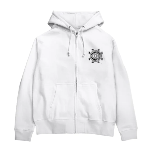 花 Zip Hoodie