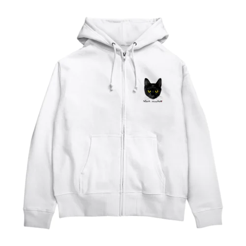 ブラックスモークタビー Zip Hoodie