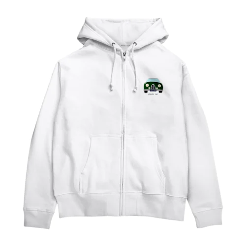 クラシックカー緑 Zip Hoodie