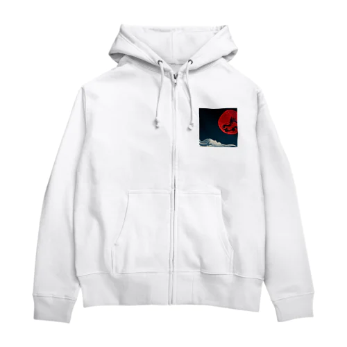 Blood Moon Dragon Zip Hoodie