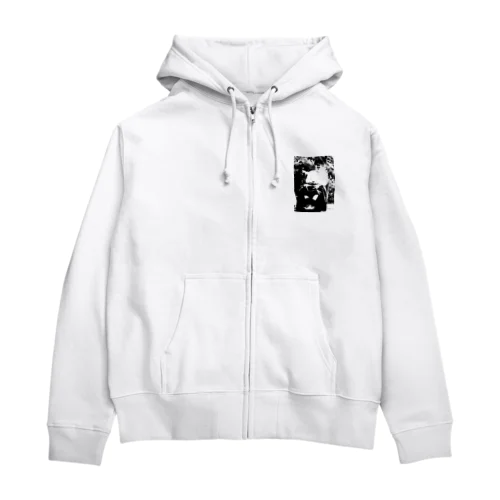 Black &White guys Zip Hoodie