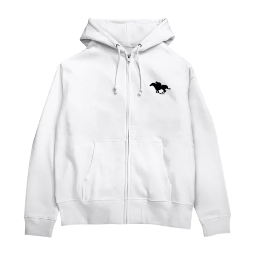 競走馬シルエット Zip Hoodie