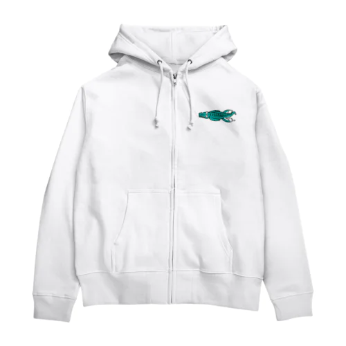 だりぃワニ　だりぃんだわ　ビックリだわ Zip Hoodie