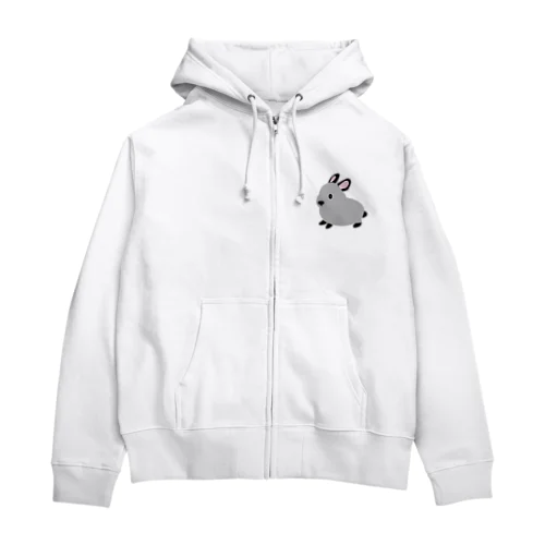 うさぎ　サイアミーズスモークパール Zip Hoodie