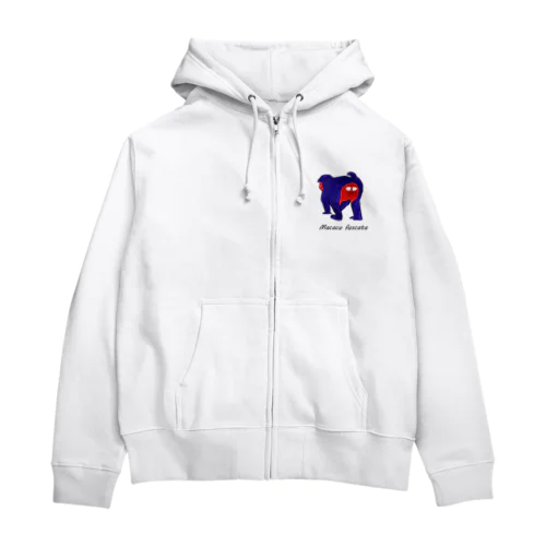 Japanese Macaque(bright color) Zip Hoodie