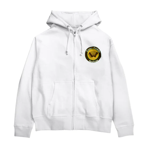 Sanfona_ocelote_círculo Zip Hoodie