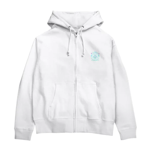 ツイン龍Dragon light blue Zip Hoodie