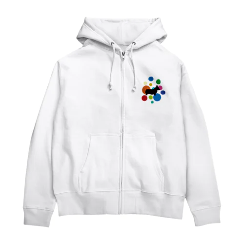 カラフルコーギー Zip Hoodie