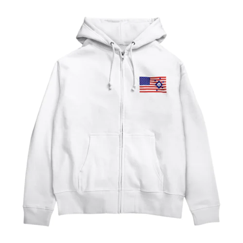 ヤーソックの星条旗 Zip Hoodie