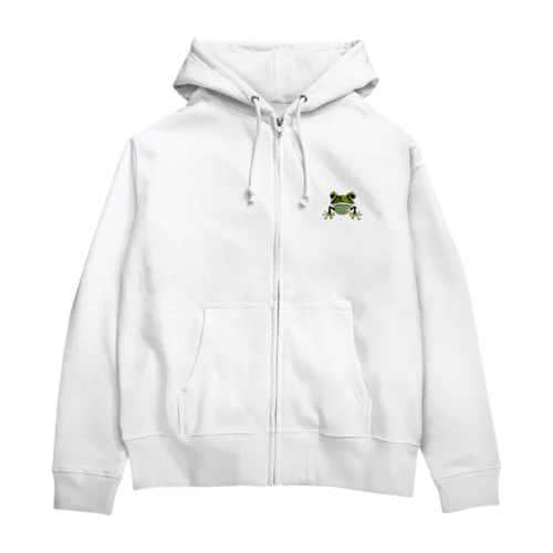 ワンポイントカエル Zip Hoodie