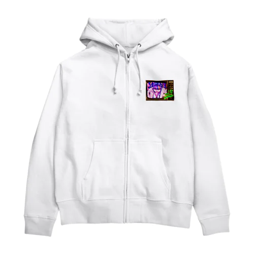 【昭和ヤンキー少女】レトロTV Ver. Zip Hoodie