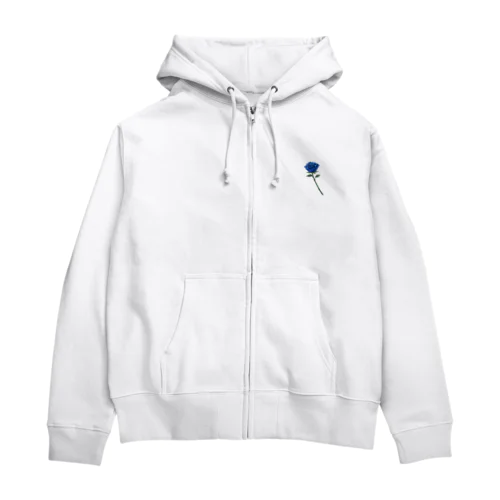 BlueRose (illustration by snowcat) Zip Hoodie