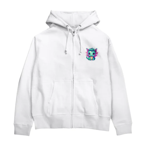 可愛い幼竜 Zip Hoodie