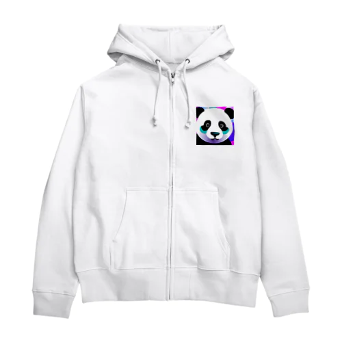 蛍光ポップパンダ Zip Hoodie