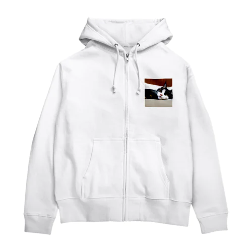 寝たネコ Zip Hoodie