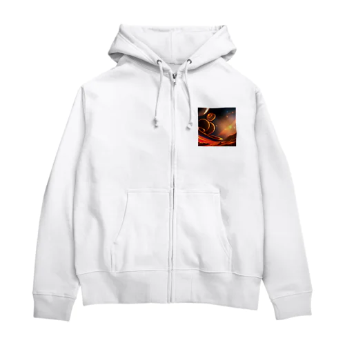 赤い美味しそうな宇宙 Zip Hoodie