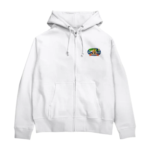 『釣り吉お稲荷ちゃん🎣🦊』Ａ楕円型 Zip Hoodie