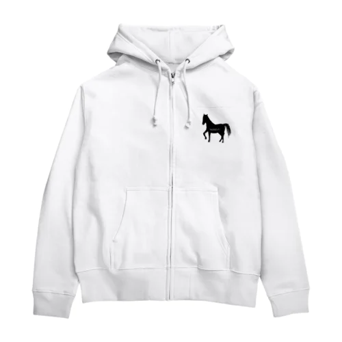  silhouette horse Zip Hoodie