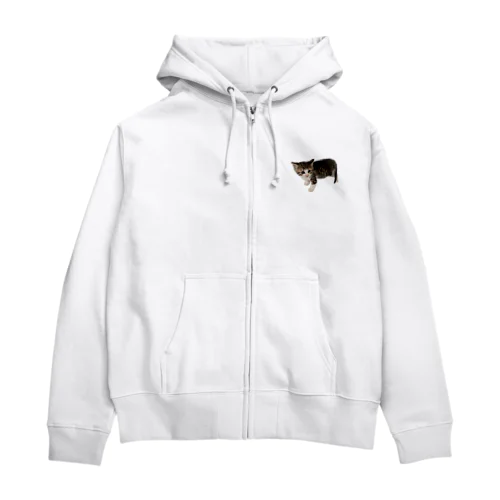 小さい猫　ツブちゃん Zip Hoodie