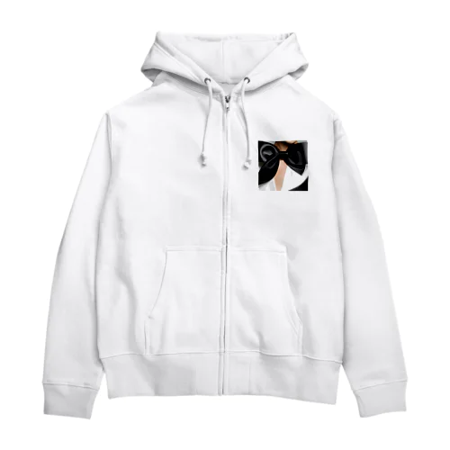 ブラックリボン Zip Hoodie