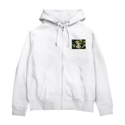 黄色い薔薇の花 Zip Hoodie