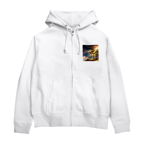 わんこ金龍　駆け抜け龍 Zip Hoodie