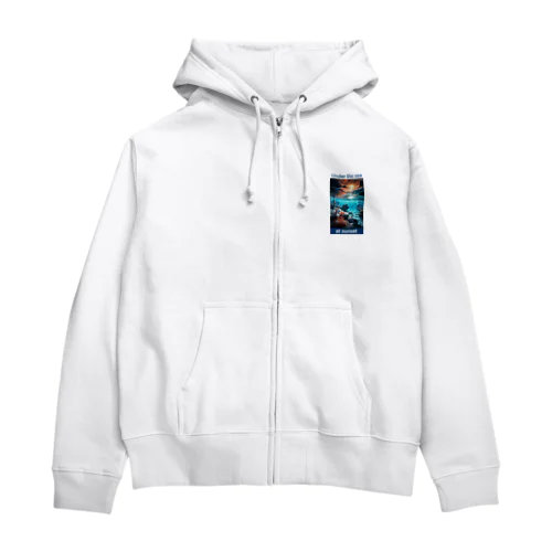 夕暮れの海の底！Under the SEA at sunset Zip Hoodie