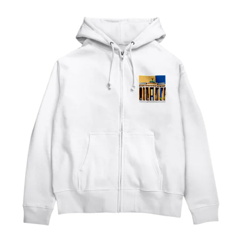 ドイツの風景のピクセルアート Zip Hoodie