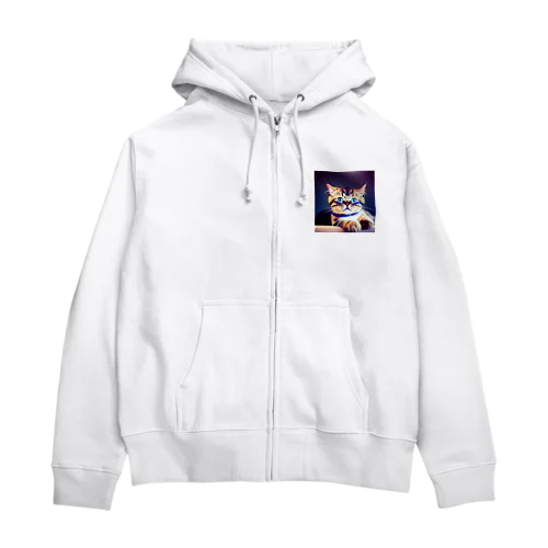 かわいい猫 Zip Hoodie