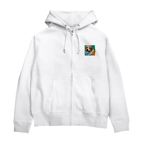 愛犬の笑顔 Zip Hoodie