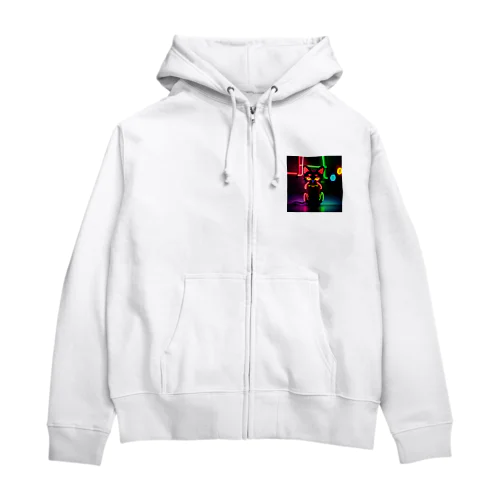 ネオンのねこちゃん Zip Hoodie