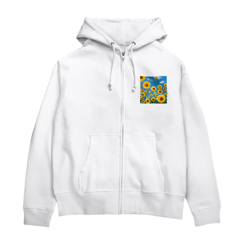 ヒマワリ Zip Hoodie