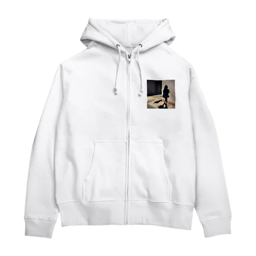 綺麗な女性の影グッズ Zip Hoodie