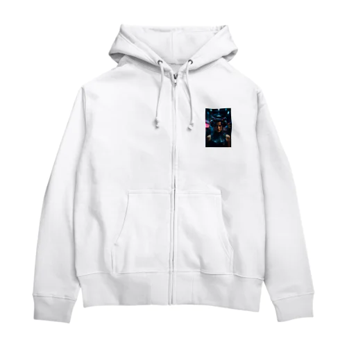 サイバーガール Zip Hoodie