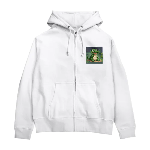 可愛すぎるワニ Zip Hoodie