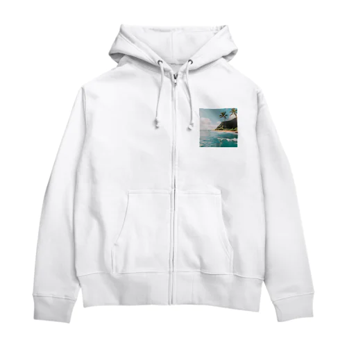 南国の海イラストグッズ Zip Hoodie